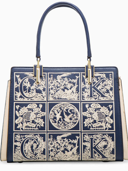 Havilah Embroidery Medium Tote Bag - Opulent Empire