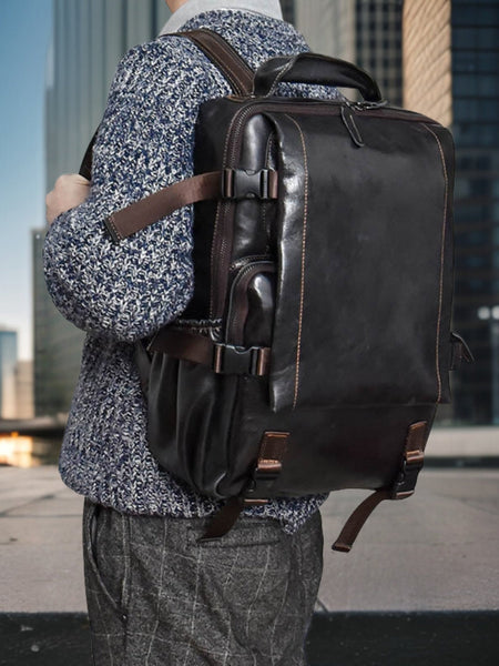 Hayden™ | Leather Shoulder Backpack