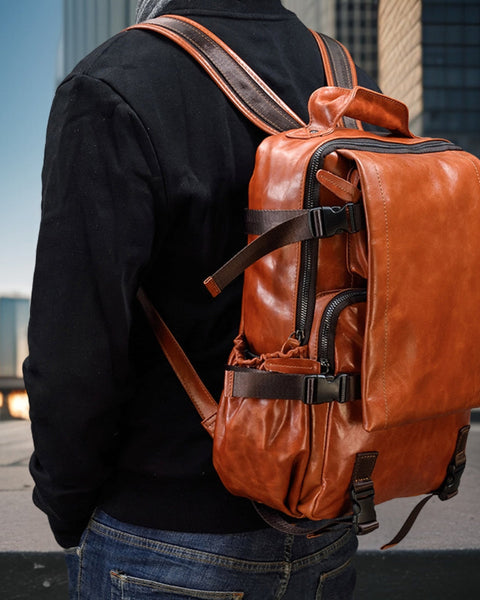Hayden™ | Leather Shoulder Backpack