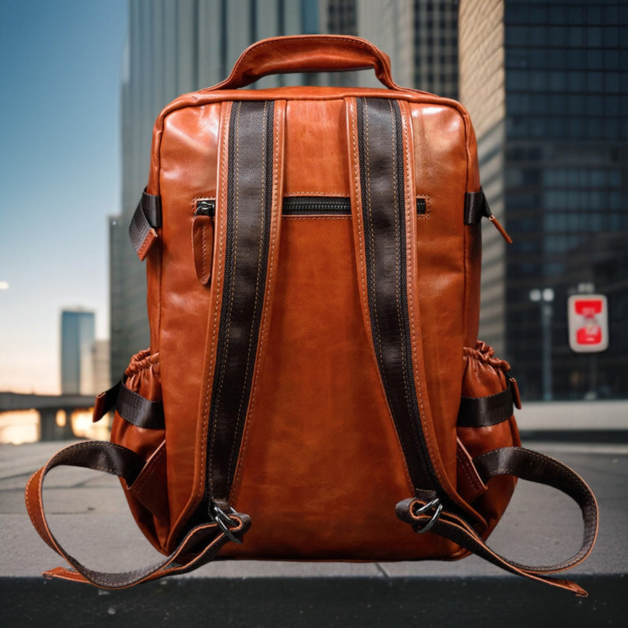 Hayden™ — Leather Shoulder Backpack Men's Statement Handbag, alternate view 2