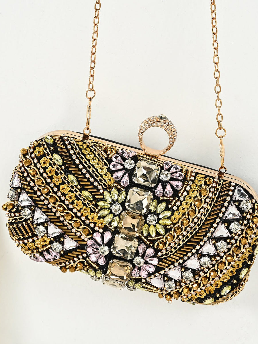 Cynthia Beaded Embroidery Clutch Bag - Opulent Empire