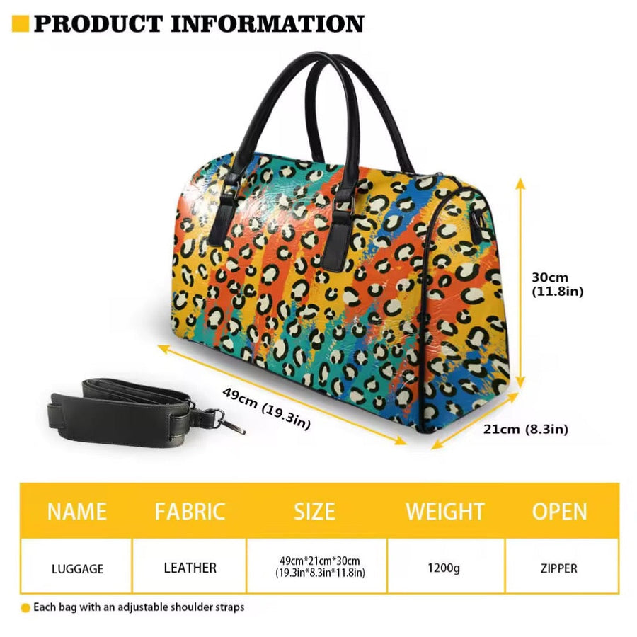 Zahara™ | Elegant African Warrior Faith Leather Duffel - Opulent Empire