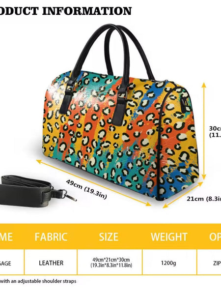 Zahara™ | Elegant African Warrior Faith Leather Duffel - Opulent Empire