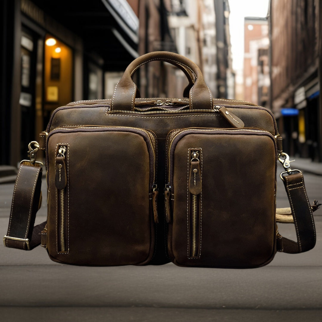 Jason™ — Genuine Leather Shoulder Bag, alternate view 4