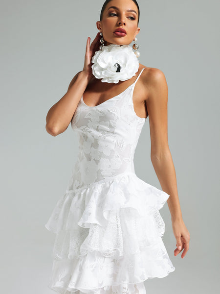 Strappy Tiered Lace Vintage Maxi Dress