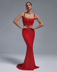 Klara — Rivet-Embellished Mermaid Evening Dress, alternate view 5