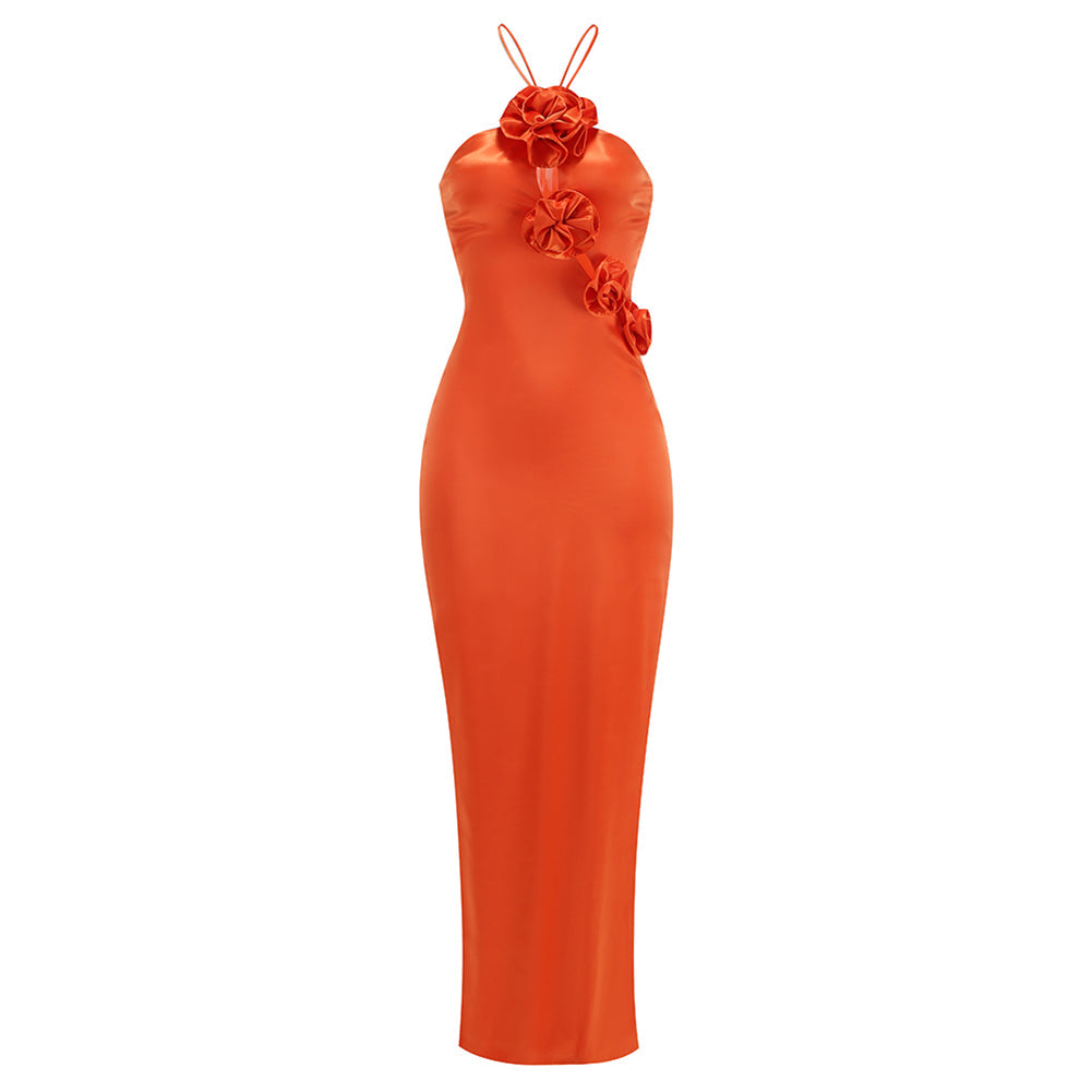 Jules Lefèvre — Elegant floral maxi dress with strappy sleeveless design KLYF1218, alternate view 3