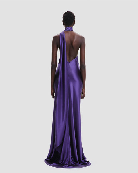 Elegant Halter Sleeveless Backless Maxi Dress - Perfect for Any Occasion KLYF1342