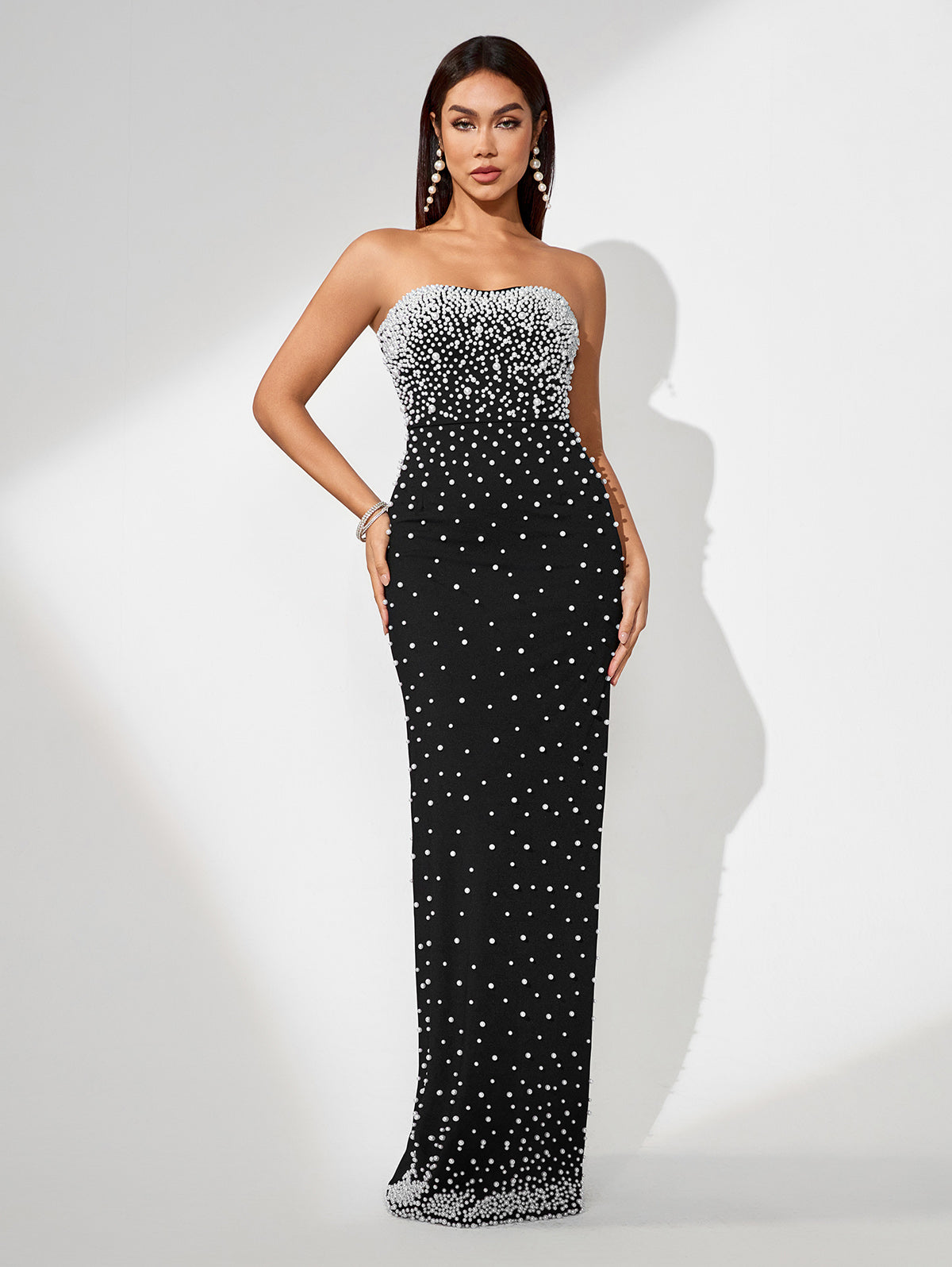 Camille Bellamy — Stunning Pearl-Accented Evening Gown for Elegant Occasions, alternate view 5