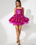 Ruffled Hemline Bouffant Mini Dress - Elegant & Playful Style for Any Occasion
