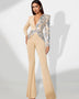 Bodycon Jumpsuit with Low Cut Sequins for a Stunning Look