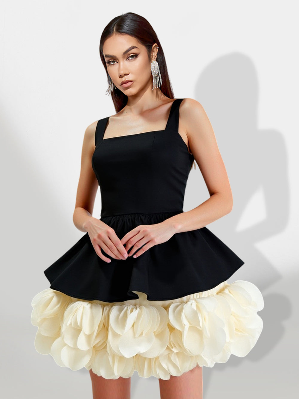 Romilly Delacroix — Contrast Hem Cut Dress
