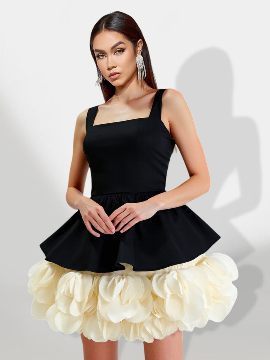 Romilly Delacroix — Contrast Hem Cut Dress