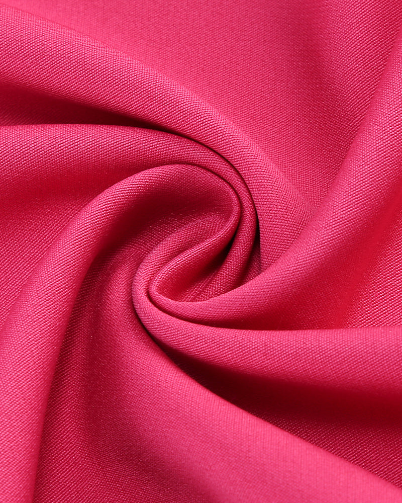 Trägerloses plissiertes Maxikleid in Kontrastfarben