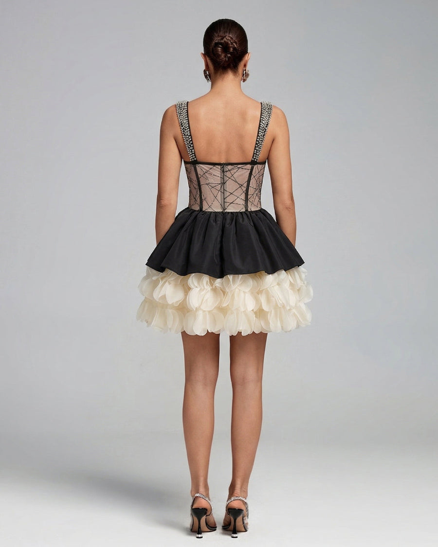 Ocean Monaco — Strappy Rhinestone Mini Layered Dress, alternate view 2
