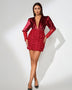 Mini velvet dress with low cut and trendy design