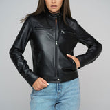 Black Genuine Lambskin Jacket-2
