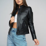 Black Genuine Lambskin Jacket-0