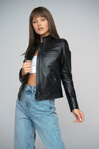 Carlotta Beaumont — Black Genuine Lambskin Jacket