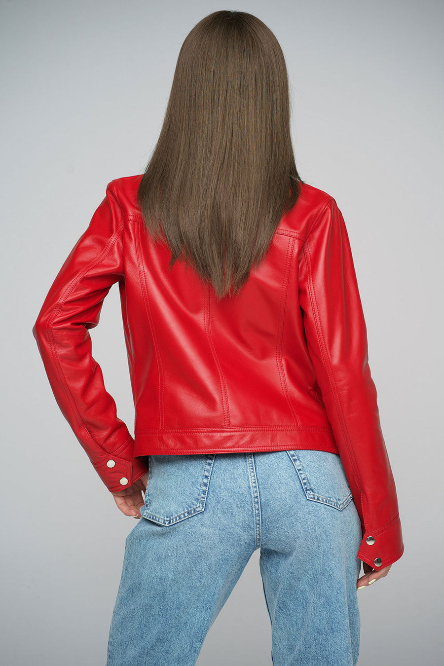 Philomène — Red Genuine Lambskin Jacket, alternate view 2