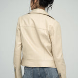 Cream Genuine Sheepskin Jacket-1