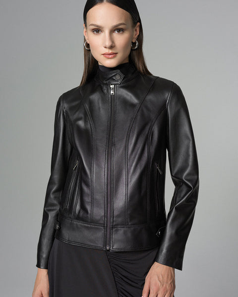 Black Genuine Leather﻿ Jacket-0