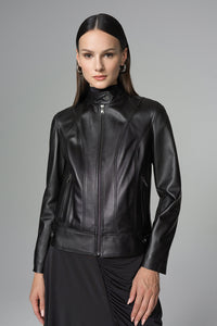 Queniva — Black Genuine Leather Jacket