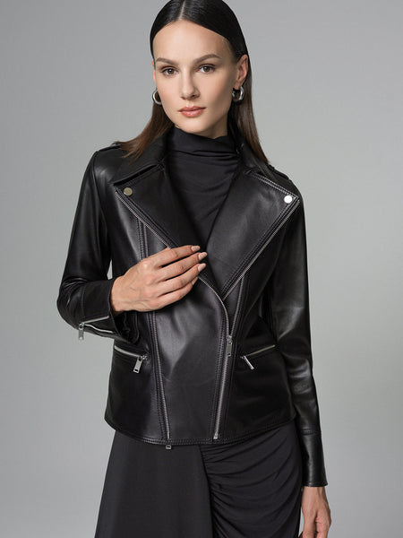 Black Natural Leather﻿ Jacket-0