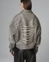 Vintage Gray Natural Leather Jacket-0