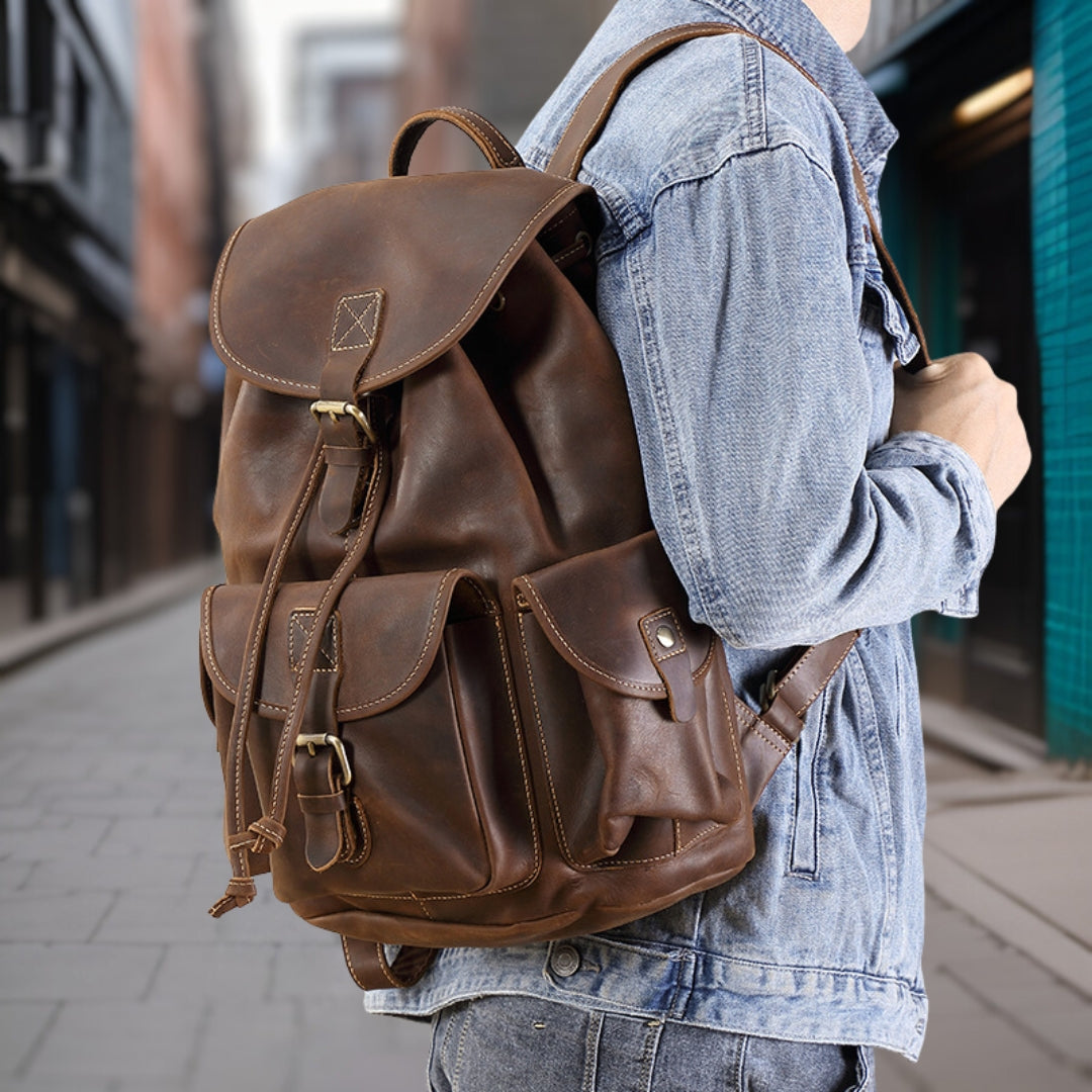 Liam™ — Retro Casual Leather Bag, alternate view 6