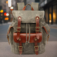 Lucas™ — Classic Outdoor Backpack Light Gray Men's Statement Handbag