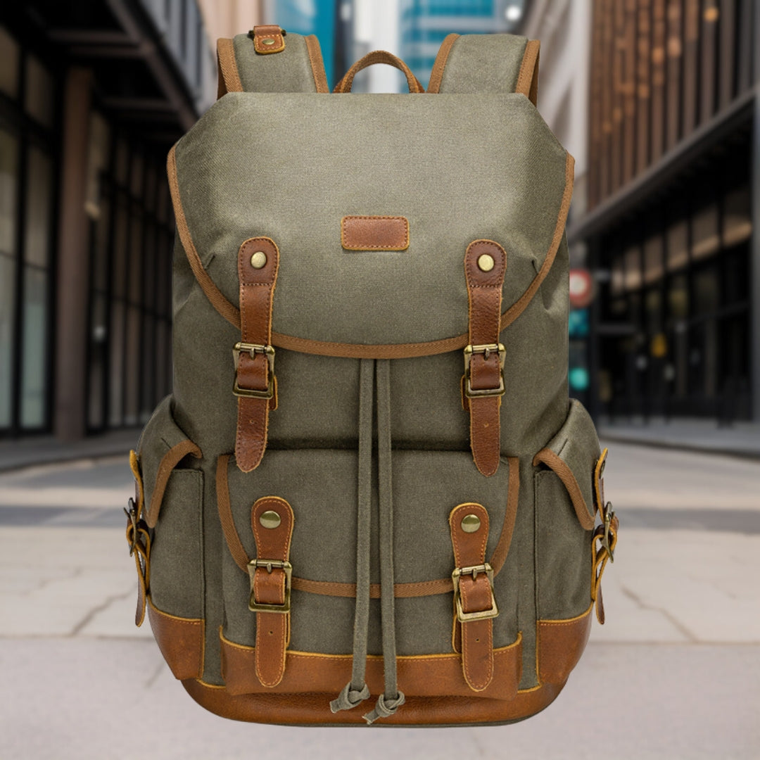 Ludolf™ — Retro Canvas Backpack Men's Statement Handbag, alternate view 4