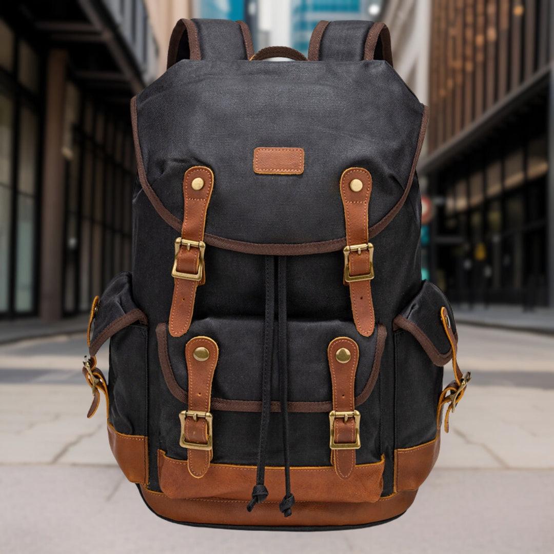 Ludolf™ — Retro Canvas Backpack Men's Statement Handbag, alternate view 6
