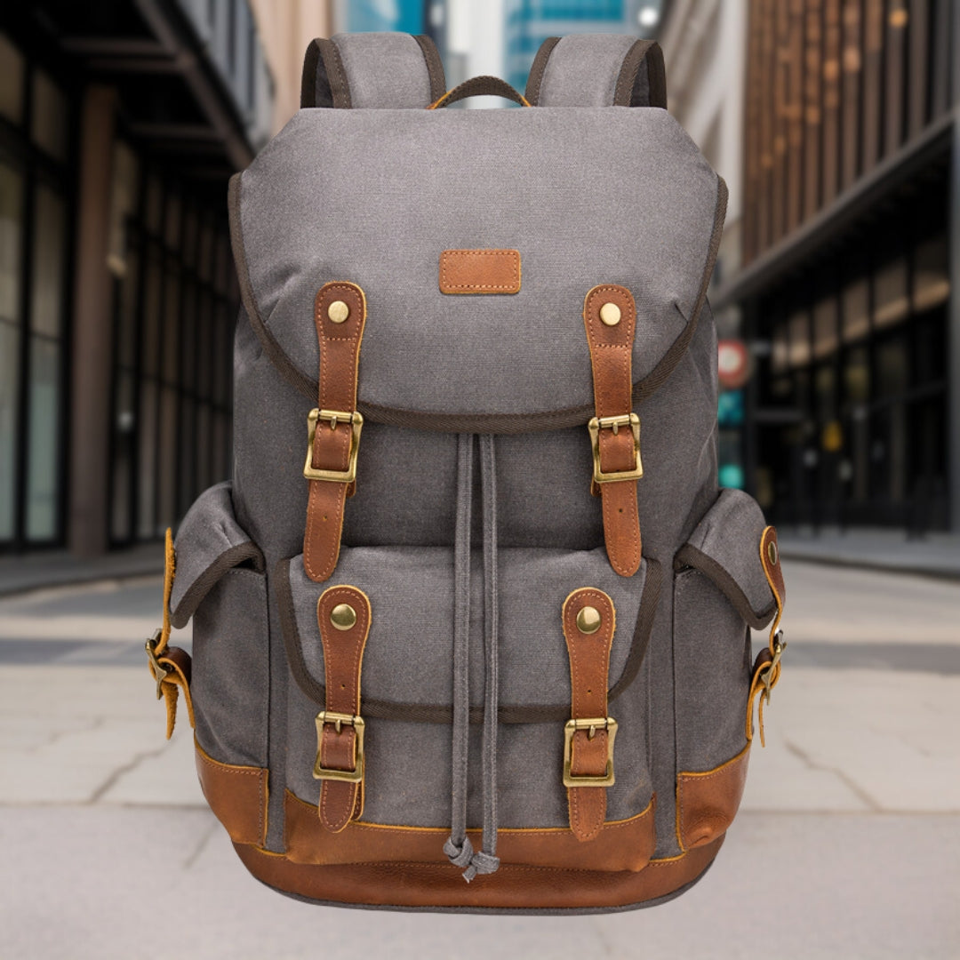 Ludolf™ — Retro Canvas Backpack Men's Statement Handbag, alternate view 5