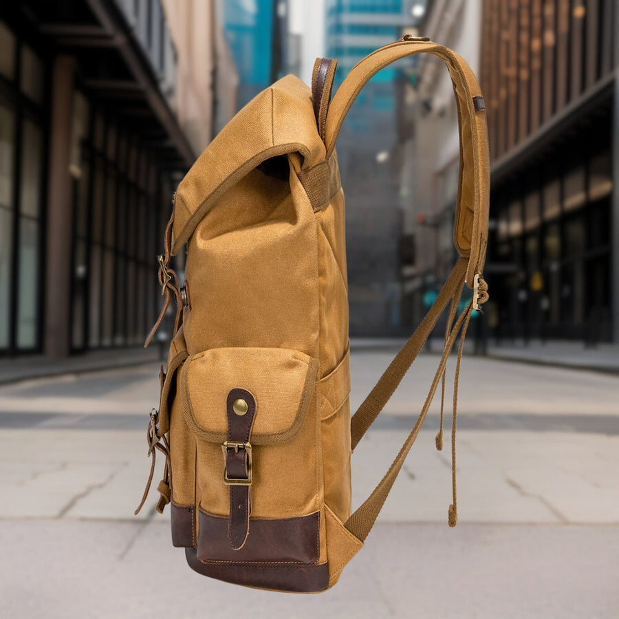 Ludolf™ — Retro Canvas Backpack Men's Statement Handbag, alternate view 2