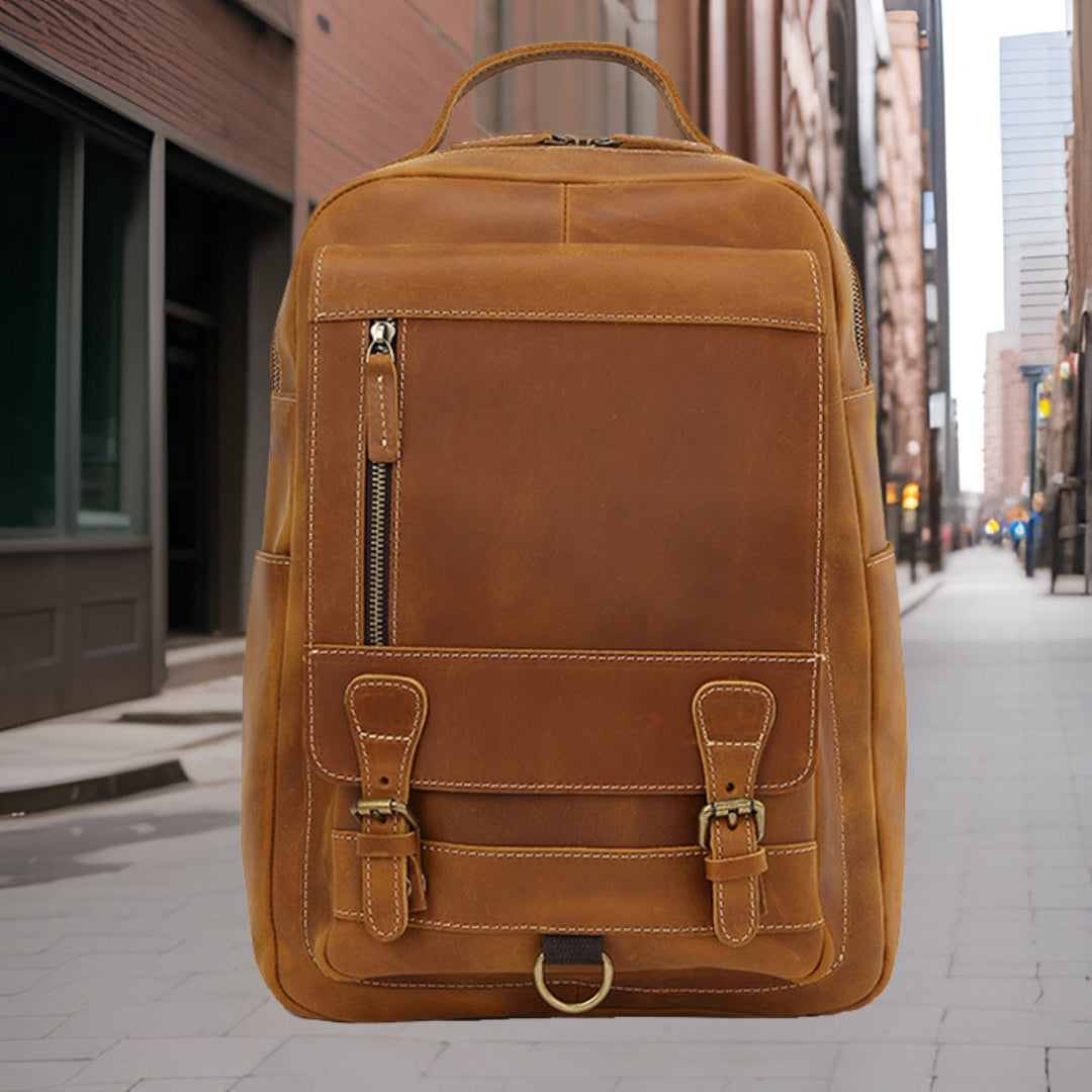 Mason™ — Premium Leather Backpack Men's Statement Handbag, alternate view 3