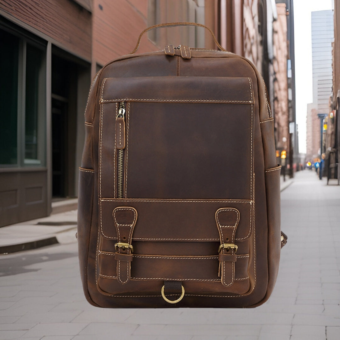 Mason™ — Premium Leather Backpack Men's Statement Handbag, alternate view 5