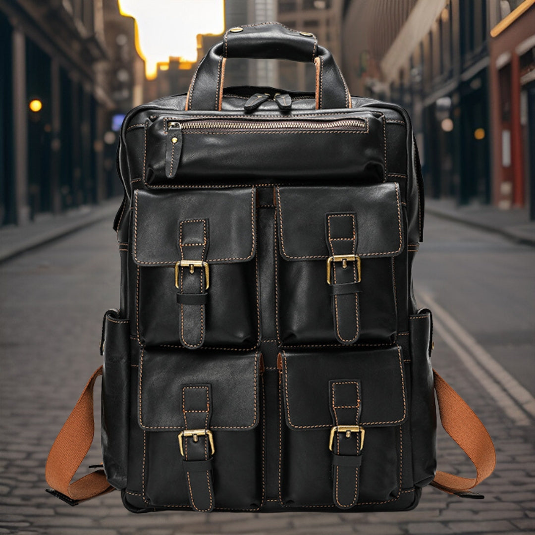 Maxie™ — Genuine Leather Backpack Men's Statement Handbag, alternate view 5