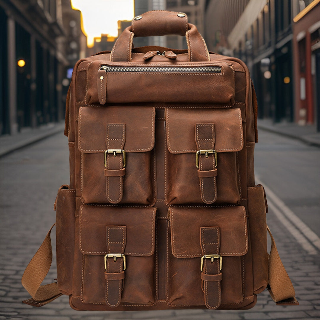 Maxie™ — Genuine Leather Backpack Men's Statement Handbag, alternate view 3