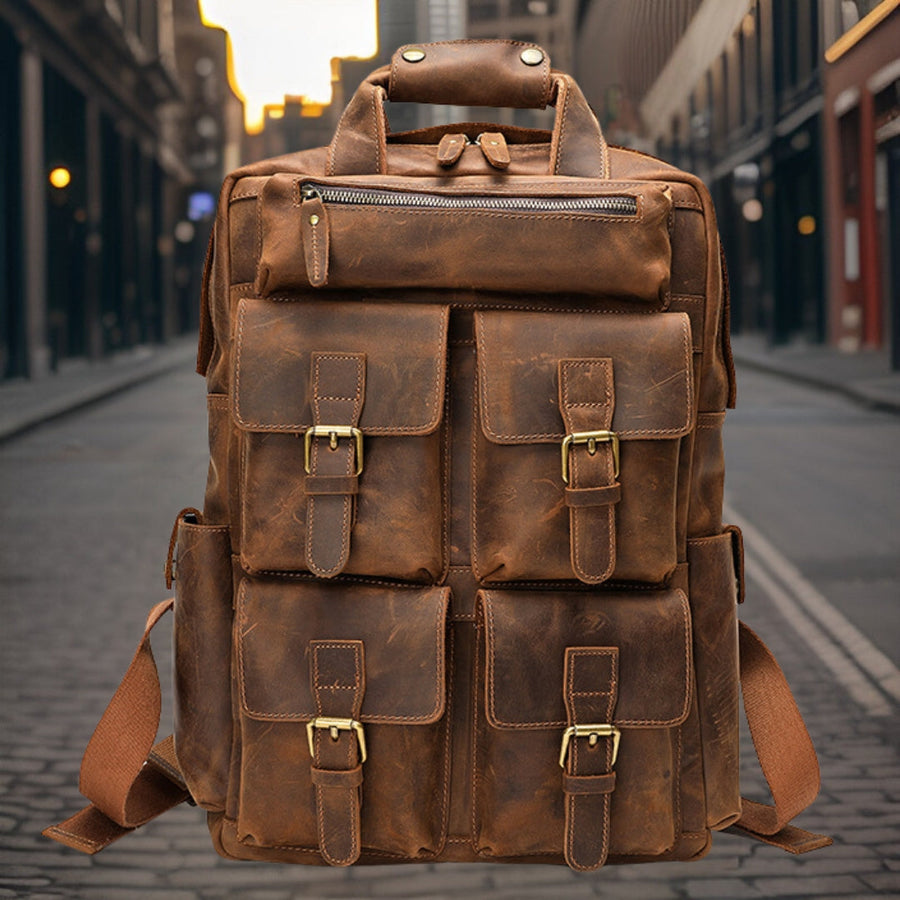 Maxie™ — Genuine Leather Backpack Men's Statement Handbag