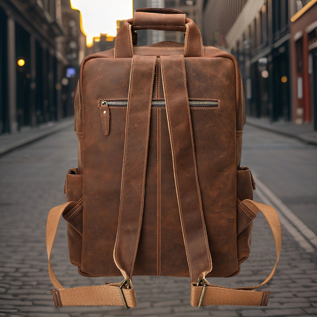 Maxie™ — Genuine Leather Backpack Men's Statement Handbag, alternate view 2