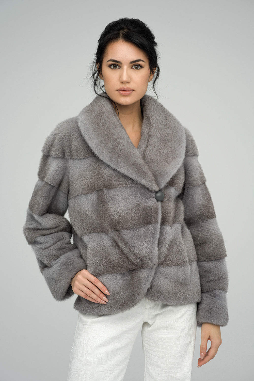 Cosima — Gray Fashionista Mink Fur Coat
