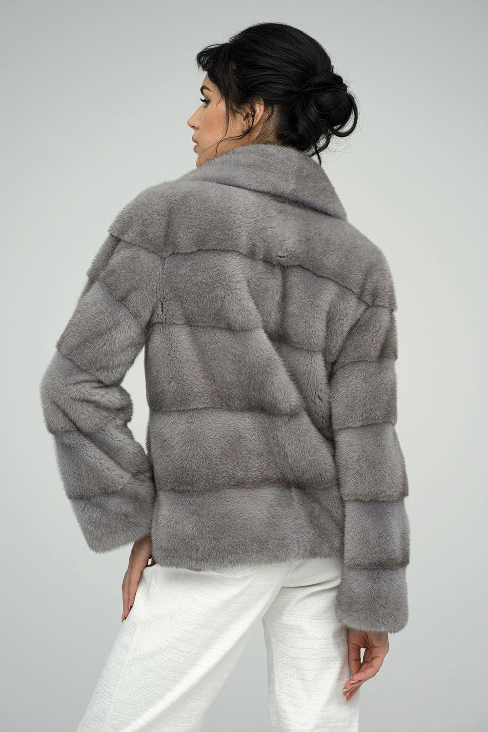 Cosima — Gray Fashionista Mink Fur Coat, alternate view 2