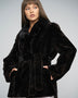 Dark Brown Genuine Mink Fur Midi Coat-0