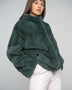Olive Genuine Mink Fur Coat