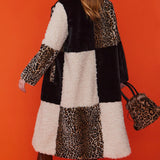 Mocha Faux Fur and Faux Shearling Maxi Coat-3