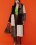Mocha Faux Fur and Faux Shearling Maxi Coat-0