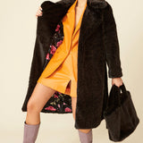 Chocolate Faux Fur Maxi Coat-2