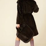 Chocolate Faux Fur Maxi Coat-3