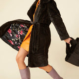 Chocolate Faux Fur Maxi Coat-0